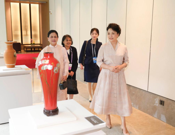 彭丽媛会见印度尼西亚总统夫人伊莉亚娜2.jpg